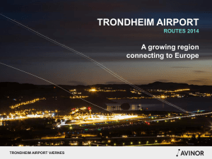 Trondheim Airport Routes 2014