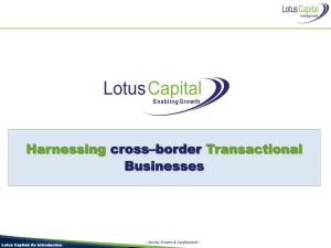 Harnessing cross–border Transactional Businesses