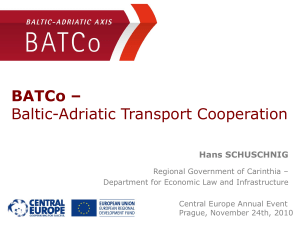 Baltic-Adriatic Transport Cooperation (BATCo)