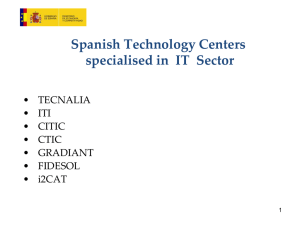 Spanish Technology Centers specialised in IT Sector