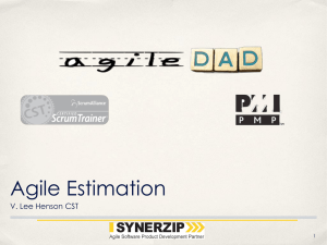 Agile Estimation – Webinar PPT