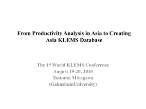Productivity Analysis in Asian Countries and the