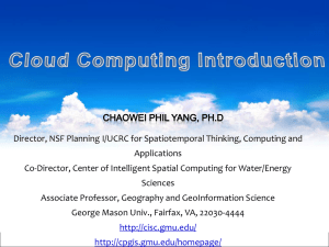 Cloud Computing and an intro to The Inudstry/University