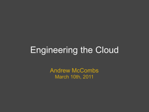 Engineering The Cloud