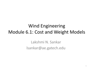 Wind Engineering Module 6.1: Cost and weight Models