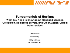 Fundamentals of Managed Services, Dedicated, Colocation and