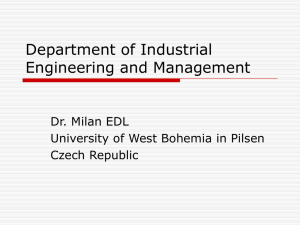 Department Industrial Engineering and Management
