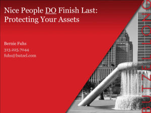Nice People DO Finish Last: Protecting Your Assets