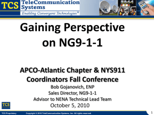 TCS NG911 Presentation at APCO