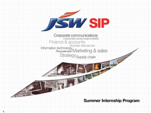 JSW SIP Information Session 2014