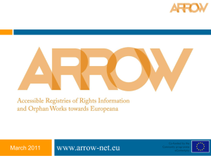 the ARROW Project Results Presentation (March 2011)