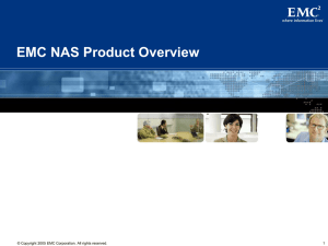 EMC NAS Product Overview
