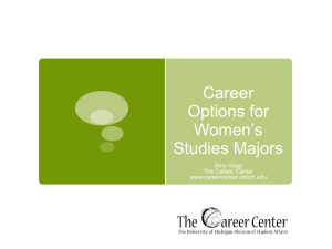 Career Options for Women`s Studies Majors