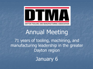 Annual Meeting Presentation - National Tooling and Machining