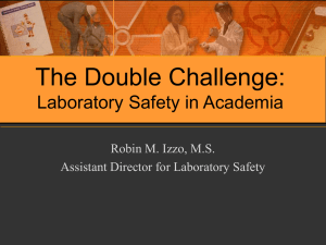 The Double Challenge: Laboratory Safety in Academia
