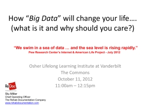 How “big data” will change your life….