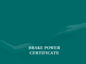 brake power certificate
