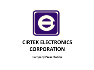 Company strengths - Cirtek Holdings Philippines Corporation