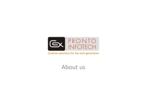 company profile - Pronto Infotech