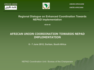 African Union Coordination towards NEPAD Implementation