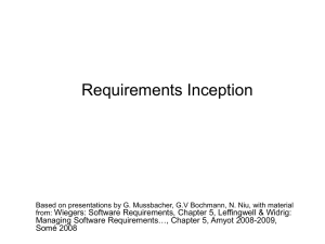 Requirements Inception - Seidenberg School of Computer Science