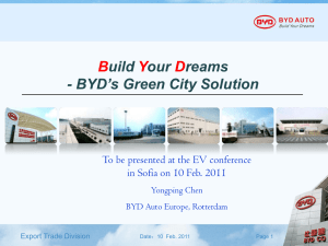 BYD`s Green City Solution
