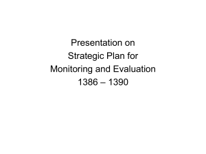 Monitoring and Evaluation Strategy
