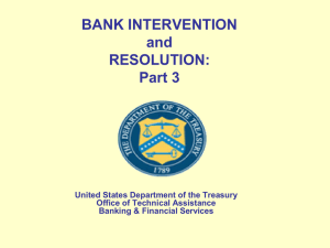 BANK INTERVENTION and RESOLUTION: Part 3