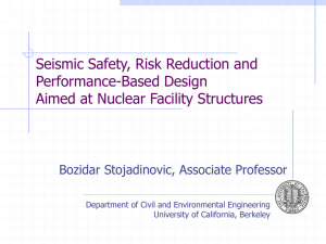 Seismic Safety, Risk Reduction and Performance-Based