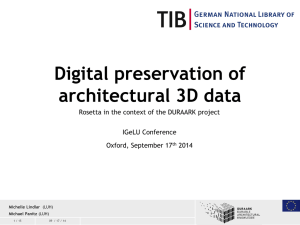 Digital preservation of architectural 3D data
