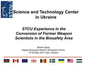 STCU Experience in the Conversion of Former Weapons