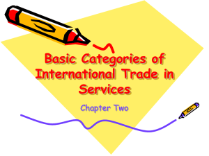 International Trade in services