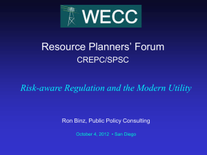 Risk-aware Regulation and the Modern Utility