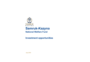 Samruk-Kazyna: Investment Opportunities