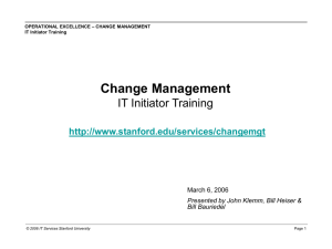 Change Management - IT Services