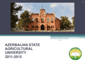 azerbaijan state agricultural university 2011-2015