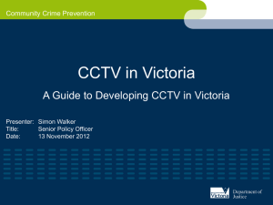 Presentation on the Guide to Developing CCTV for Public Safety in