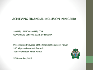 achieving financial inclusion in nigeria