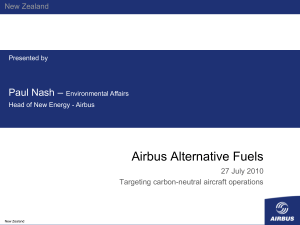 Airbus Alternative Fuels - Aviation Industry Association of NZ (Inc)