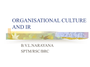 ORGANISATIONAL CULTURE AND IR