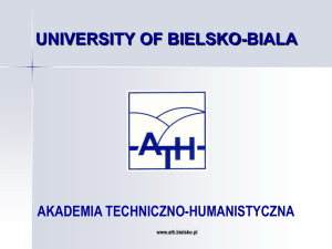 UNIVERSITY OF BIELSKO