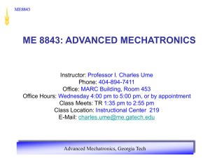 advanced mechatronics - Georgia Institute of Technology