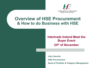 hse procurement evaluation team briefing session