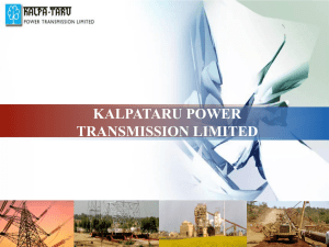 PowerPoint Template - Kalpataru Power Transmission Limited