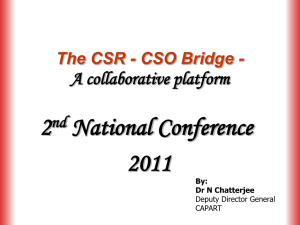 The CSR-CSO-GOVT bridge - National Foundation for Corporate
