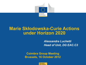 Marie Skłodowska-Curie Actions under Horizon