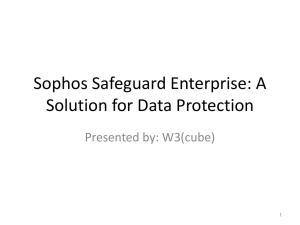 Sophos Safeguard Enterprise: your key for Data Protection