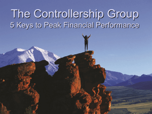 The Controllership Group 5 Keys to Peak Financial Performance