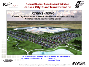 KCRIMS / NSMC Program Timeline