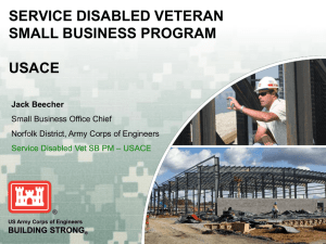 SERVICE DISABLED VETERAN SMALL BUSINESS PROGRAM